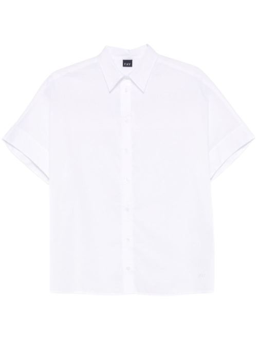 camicia donna cotone bianco FAY | NCWA2505660XCUB001